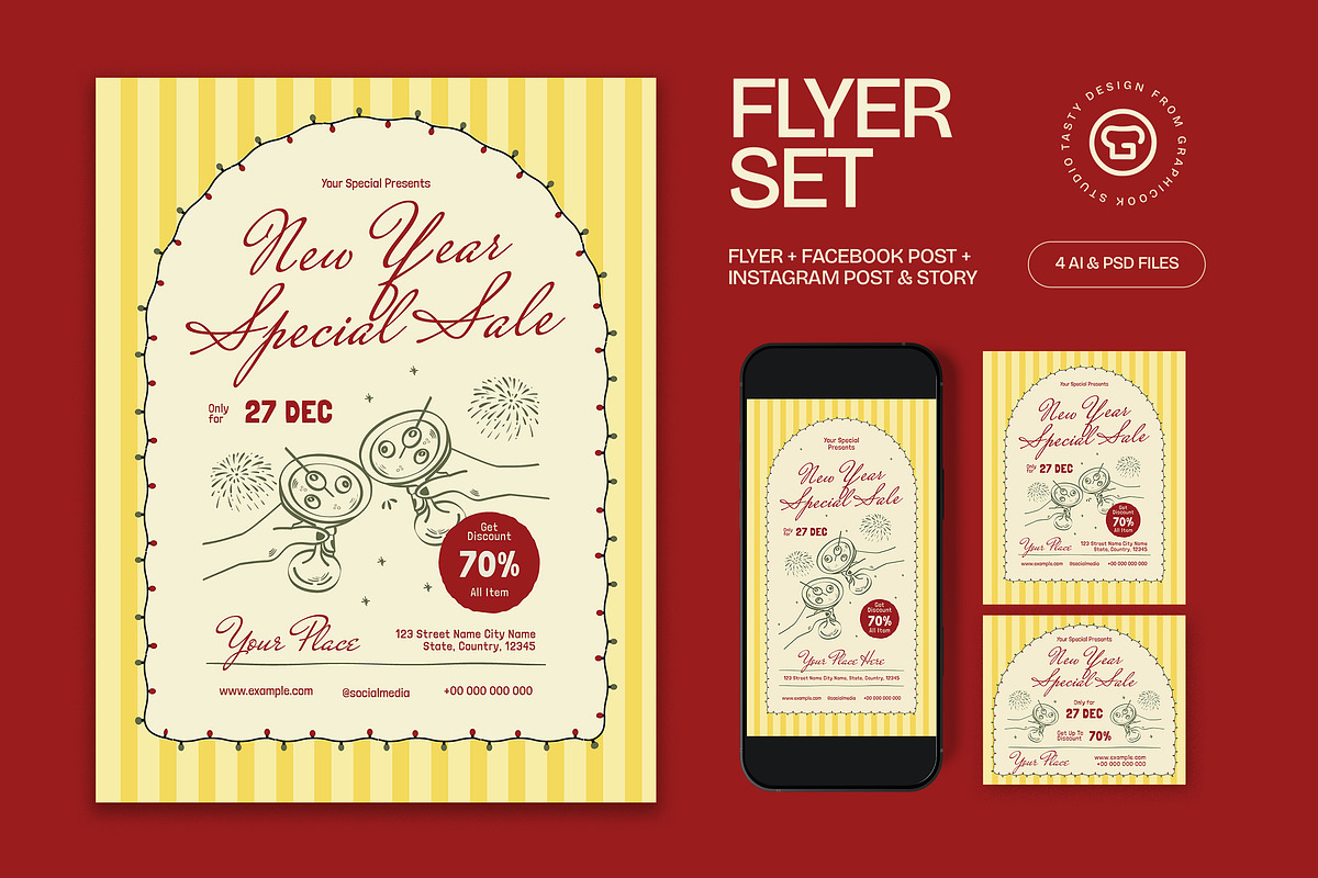 New Year Special Sale Flyer, a Flyer Template by graphicook (Photo 1 of 3)