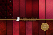 Scarlet Leather Digital Paper, a Texture Illustration by Kandace Lalo Designs (Thumbnail 1 of 3)