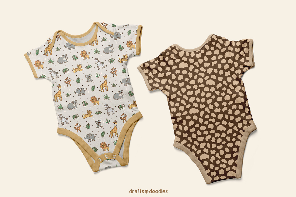 Jungle Safari Clipart and Patterns, a Pattern Graphic by Drafts n Doodles (Photo 9 of 12)