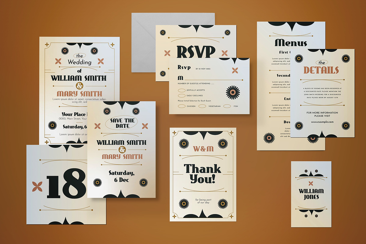Wedding Invitation Set, an Invitation Template by graphicook (Photo 2 of 3)