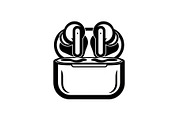 50 Wireless Earbuds Silhouette Icon, an Illustration by abu67222 (Thumbnail 21 of 51)
