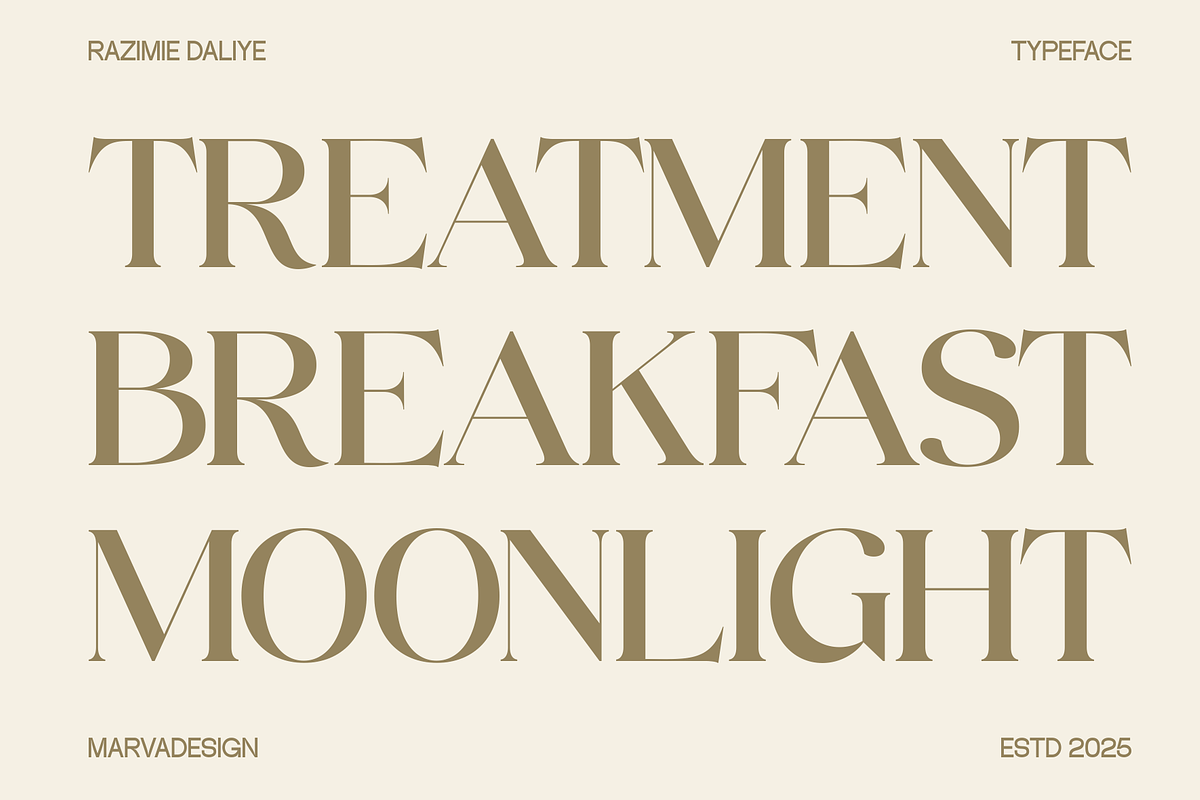 Razimie Daliye - Display Serif Font, a Serif Font by Marvadesign (Photo 4 of 9)