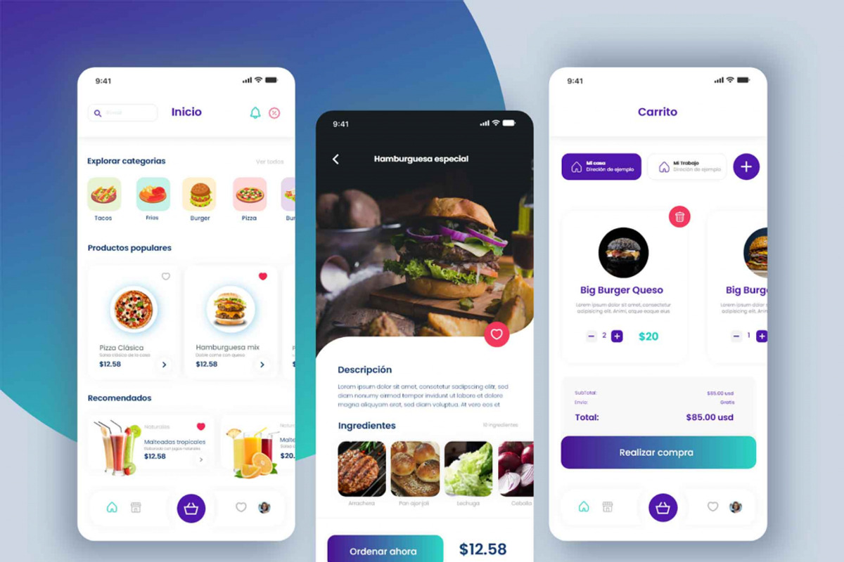 Food delivery mobile app, a Templates & Theme by INDERNEILk (Photo 3 of 3)