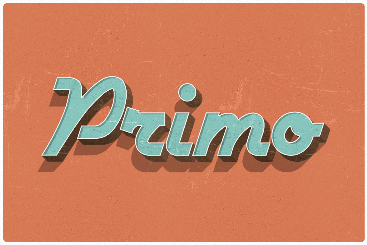 3D Retro Text Styles for Photoshop, a Layer Style Add-On by Creativenauts (Photo 2 of 5)