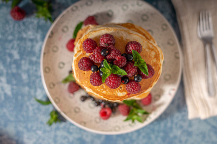 Fluffy american pancakes, a Background Photo by Stepanek Photography