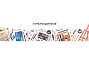 Art tools, stationery set, templates, an Education Illustration by PaperTrident (Thumbnail 9 of 9)