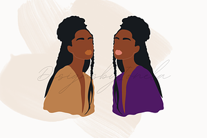 Afro Woman SVG Bundle, Black Woman