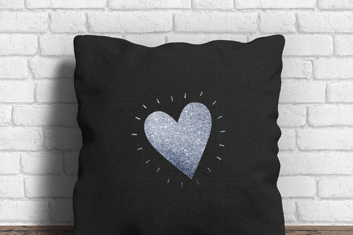 Silver Glitter Heart Clip Art, a Graphic by ConfettiBears (Photo 5 of 5)
