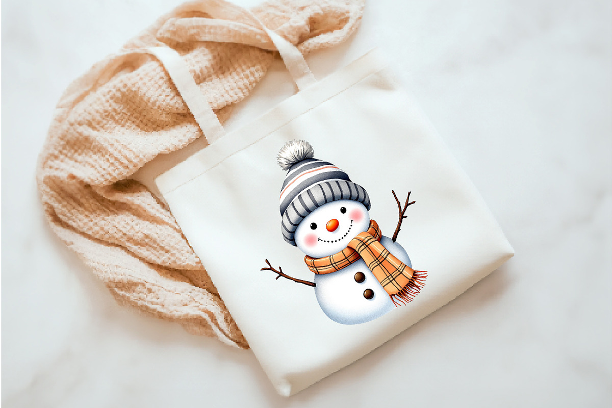 Snowman Png, Sublimation Design, an Illustration by Watercolor design (Photo 3 of 3)