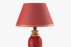 Old-style Lamp With Red Dome