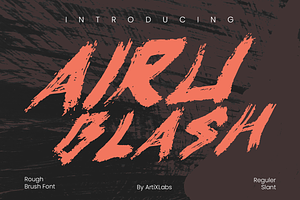 Airu Blash Brush Rough Font