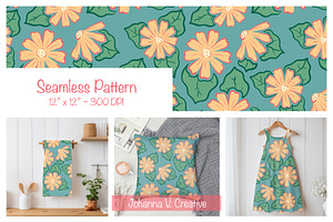 Spring Flower Seamless Pattern