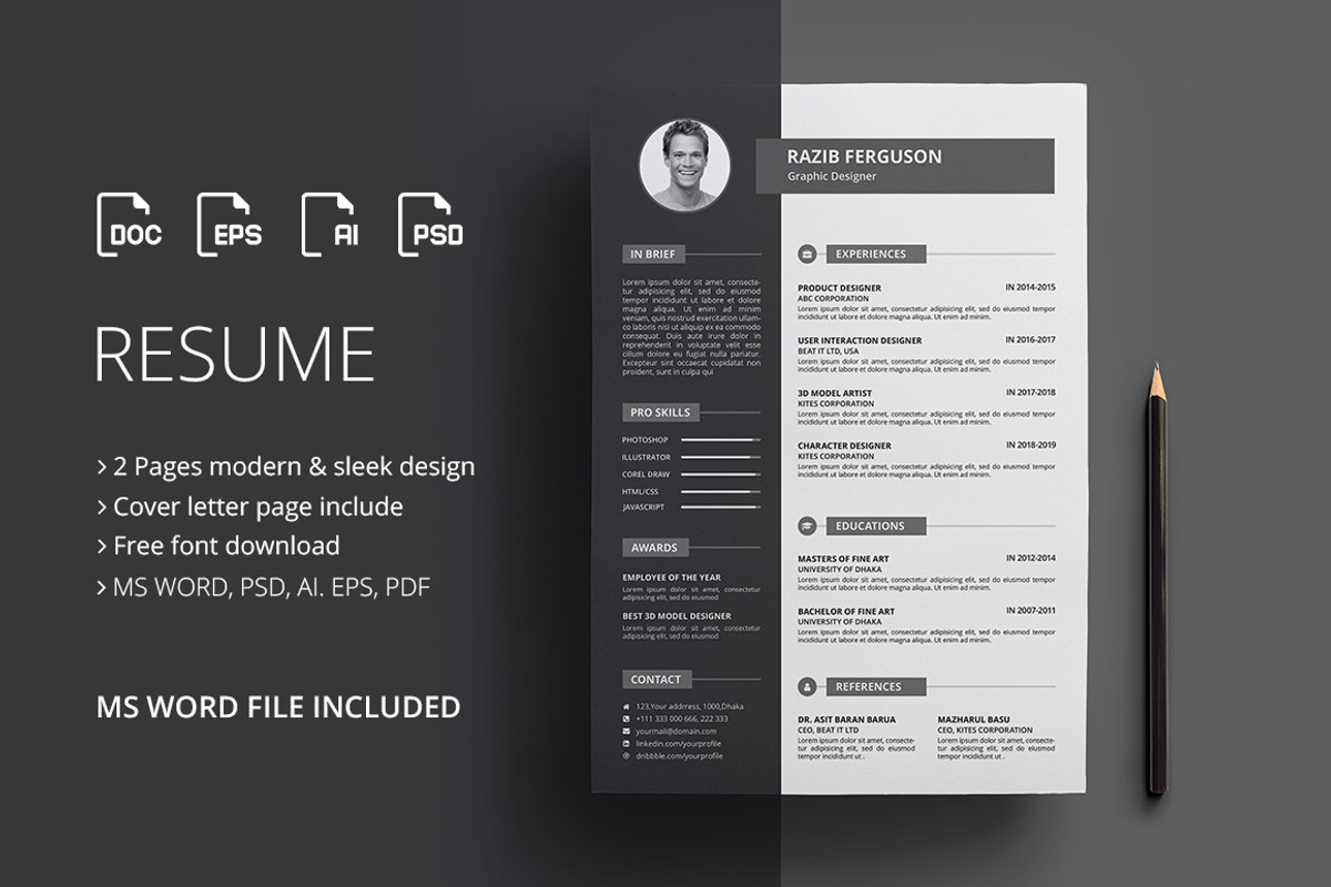 Resume / CV, a Resume Template by Rongmistiry (Photo 1 of 6)