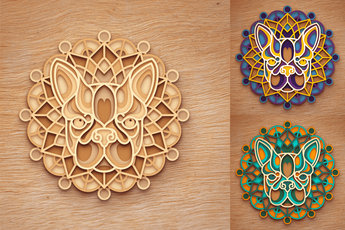 10 Animal Mandalas Set - Laser cut, an Object Graphic by Arshad Ali (Photo 22 of 22)