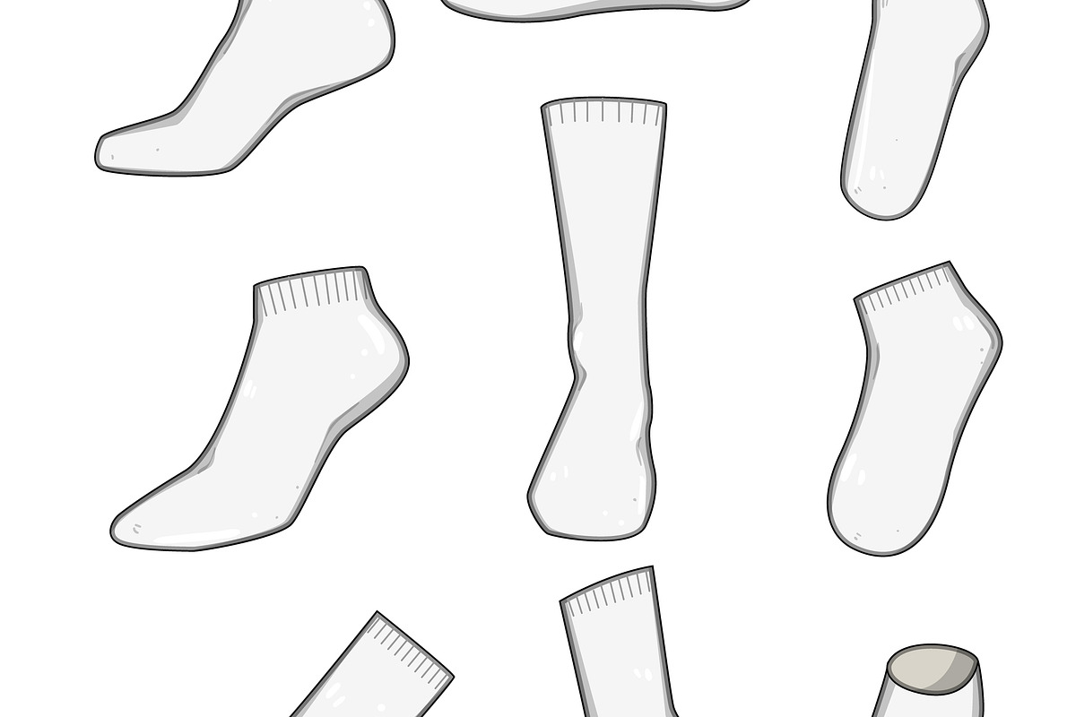 White socks collection mock up, an Object Graphic by pikepicture (Photo 3 of 3)