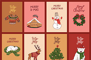 Merry Christmas illustrations set., a Seasonal Illustration by GooseFrol (Thumbnail 3 of 8)