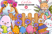 Green Cute Easter Clipart, an Illustration by CreationArt (Thumbnail 1 of 5)