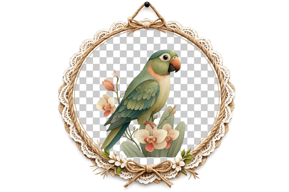 Whimsical Summer Tropical Bird Clipa, an Illustration by DreamArtGraphic (Photo 7 of 8)