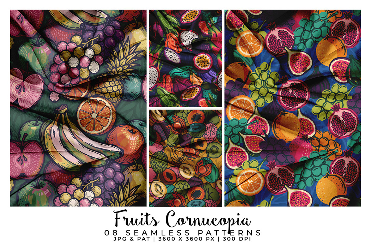Fruits Cornucopia, a Pattern Graphic by Digital Art Creations (Photo 1 of 6)