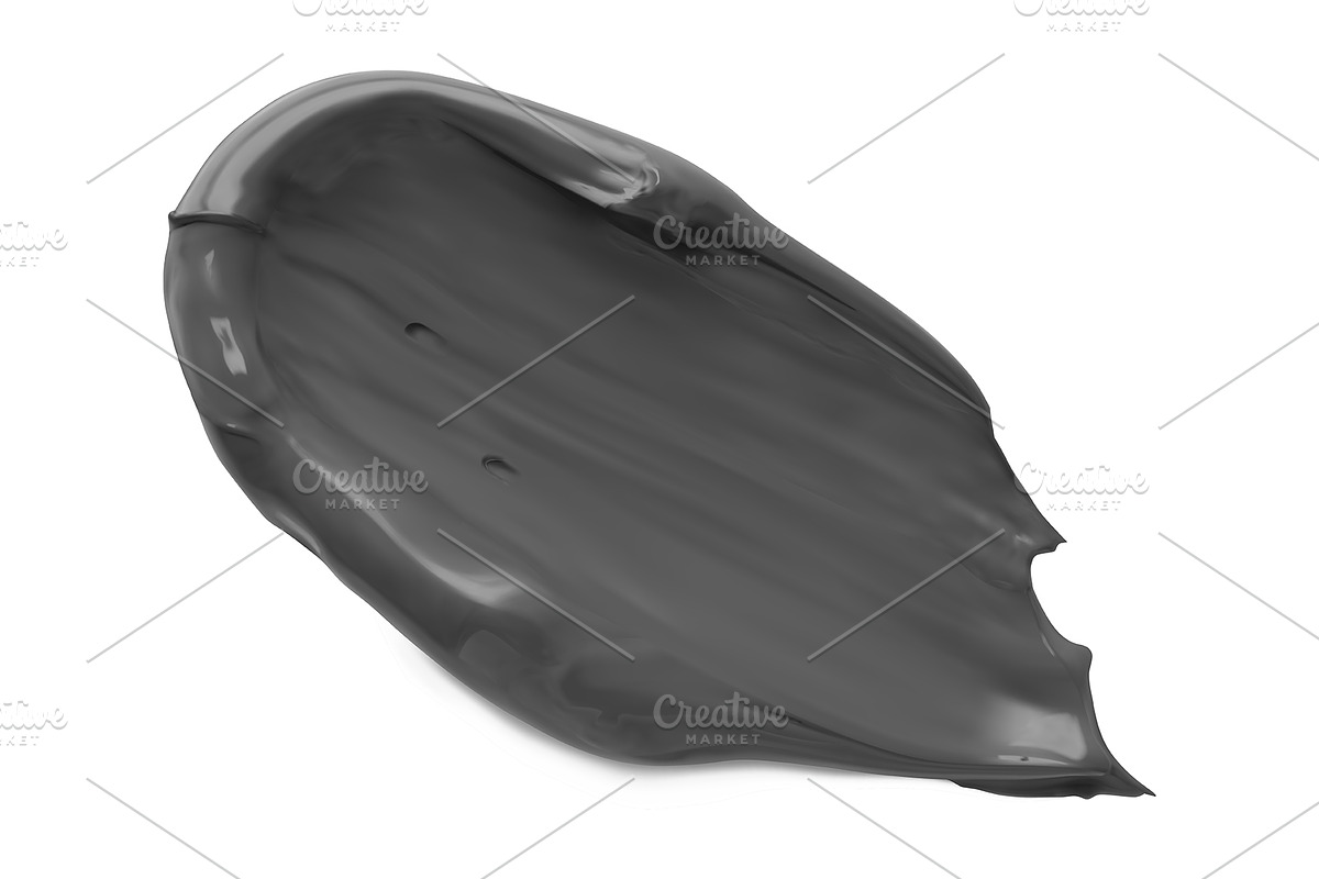 Black clay mask cosmetic smears set, an Object Graphic by Olha Kozachenko (Photo 3 of 8)