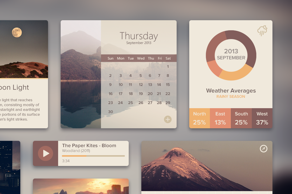 Ui Kit Rainy Season, an UI Kit Template by Sunbzy (Photo 3 of 5)
