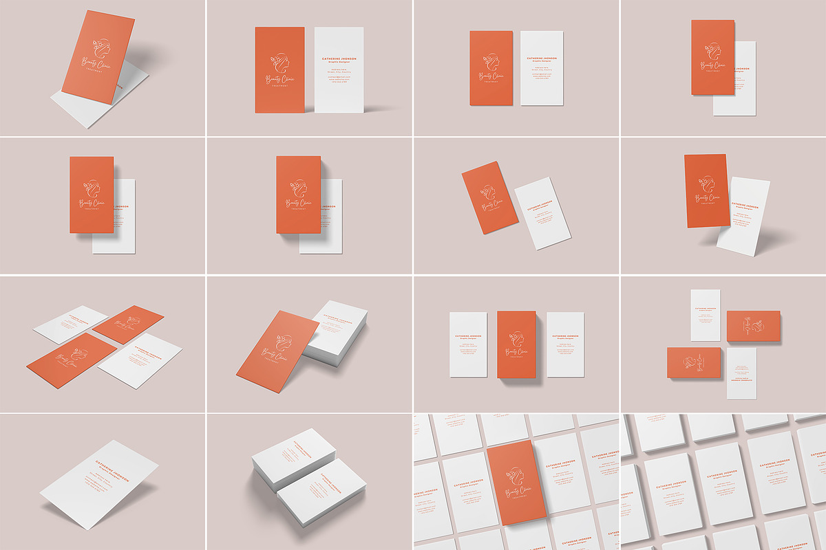 Vertical Business Card Mockups, a Business Card Template by Graphic Aesthetic (Photo 2 of 22)