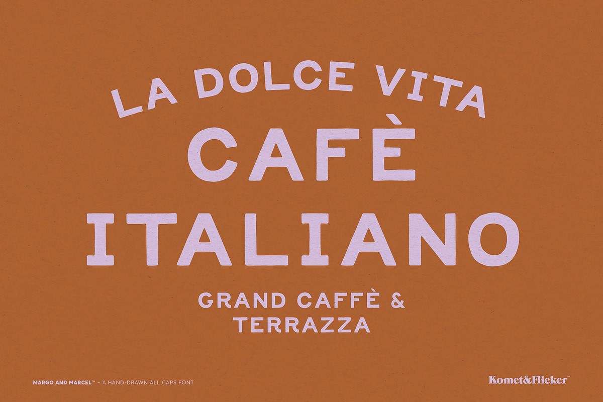 Margo and Marcel - A Hand-Drawn Font, a Sans Serif Font by Komet & Flicker (Photo 2 of 15)
