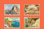 Set of posters USA National Parks, an Illustration by Firsik (Thumbnail 3 of 7)