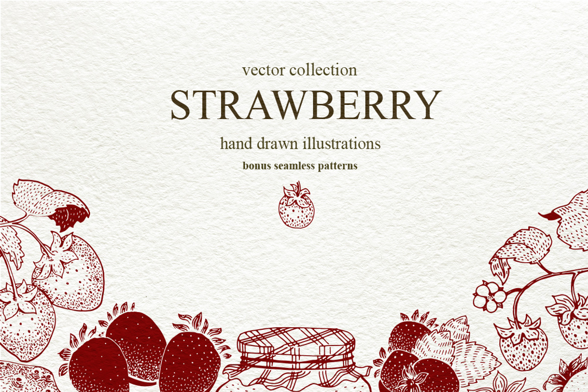 Strawberry Vector Collection, a Food Illustration by Lubov Illustrations Shop (Photo 1 of 7)
