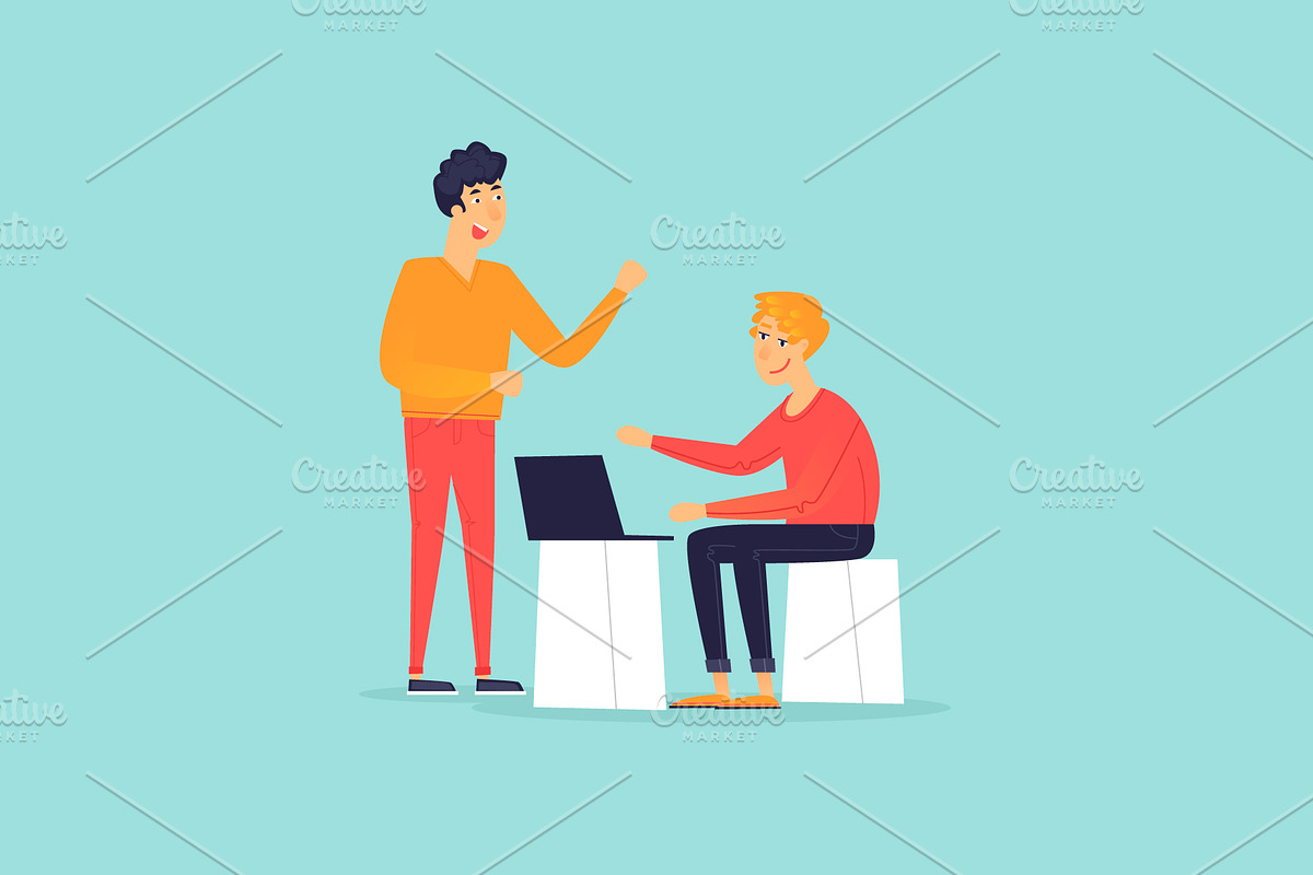 Teamwork, a Person Illustration by Podis (Photo 4 of 5)
