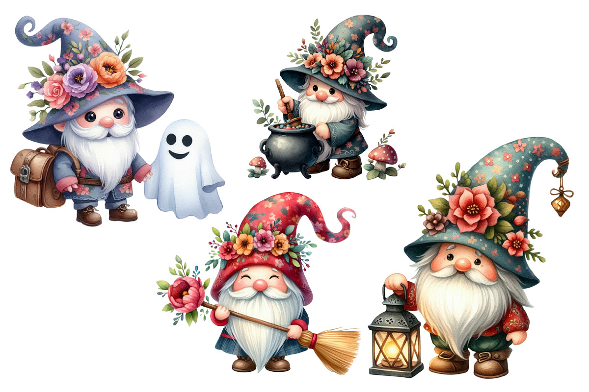 Halloween gnome Clipart, an Illustration by Designworld (Photo 3 of 5)
