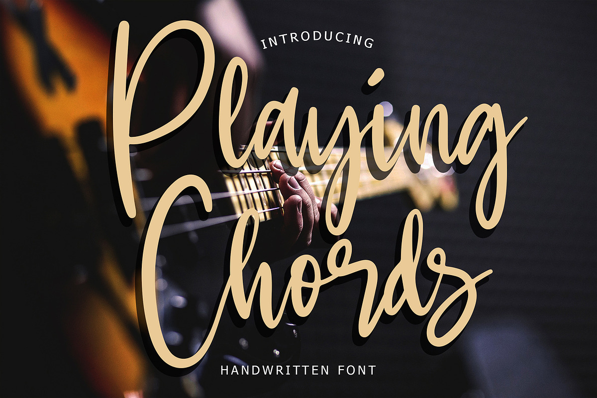 Playing Chords Modern Handwritten