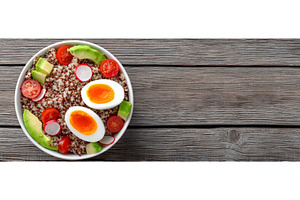 A fresh salad and breakfast bowl, a Food & Drink Photo by ZinetroN