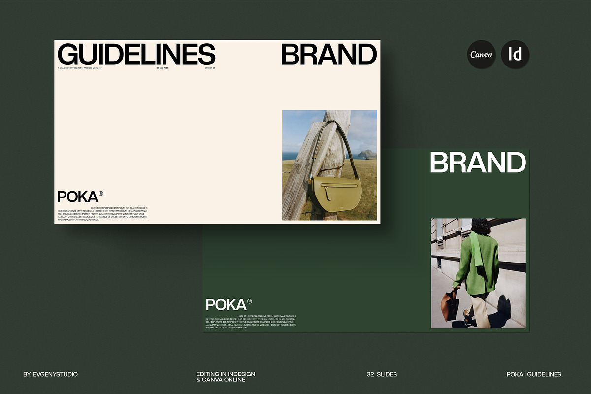 POKA | Brand Guideline Templates, a Presentation Template by evgenystudio (Photo 1 of 10)