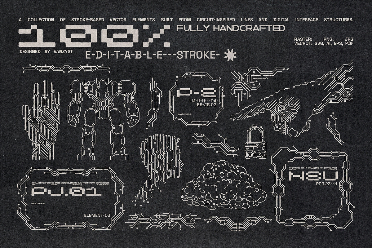 Circuit Line Kit, a Graphic by Vanzyst (Photo 5 of 7)