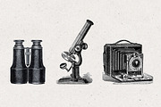 Black & White Steampunk Clip Art, a Transportation Illustration by Patterns for Dessert (Thumbnail 4 of 7)