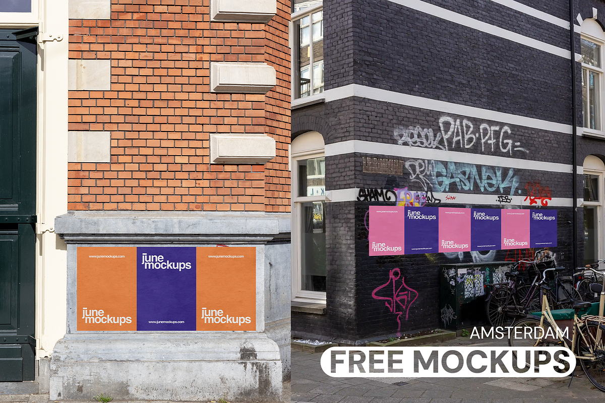 Free Urban Poster Mockups AMS, a Mockup by JuneMockups (Photo 1 of 2)