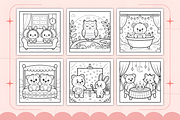 Cozy Friends Coloring Pages, an Animal Illustration by Coco Bloom (Thumbnail 2 of 5)