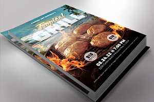 Tropical Grill Flyer Word Publisher