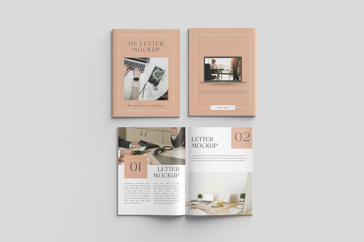 US Letter Brochure Mockup, a Brochure Template by seramoe (Photo 6 of 6)