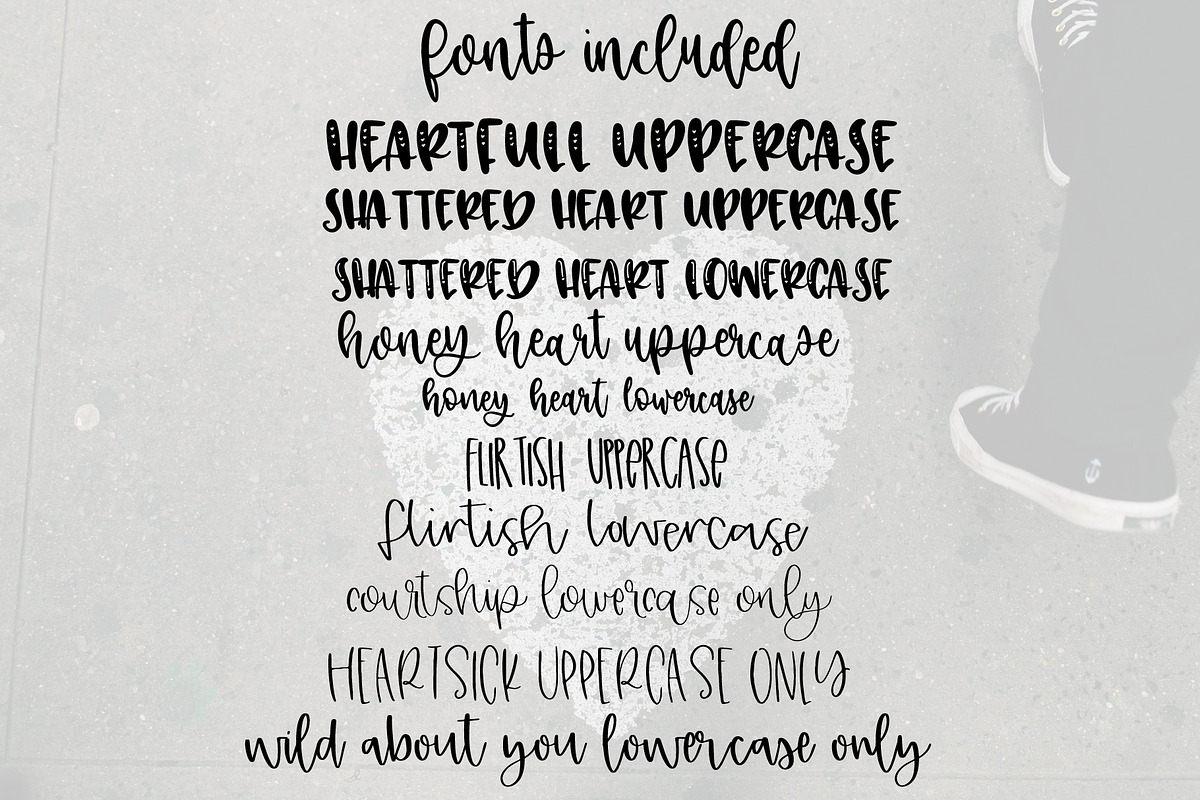 Oh My Heart Font Kit 10 Fonts preview 2
