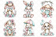 Whimsical Easter Bunny Clipart, an Illustration by Black Bird Studio (Thumbnail 4 of 5)