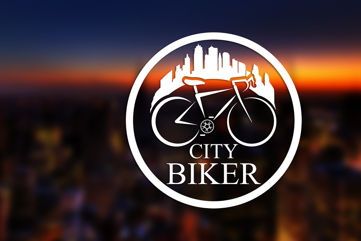 city biker logo, a Branding & Logo Template by conac.danbogdan