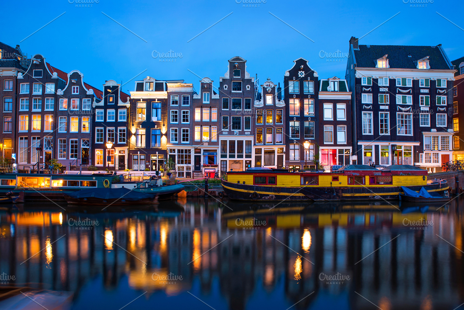Amsterdam canal at evening featuring amstel, amsterdam, and architecture, an Architecture Photo by David Khelashvili