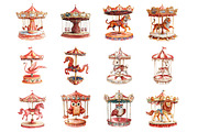 Red Carroussel, an Illustration by Design Market (Thumbnail 2 of 3)