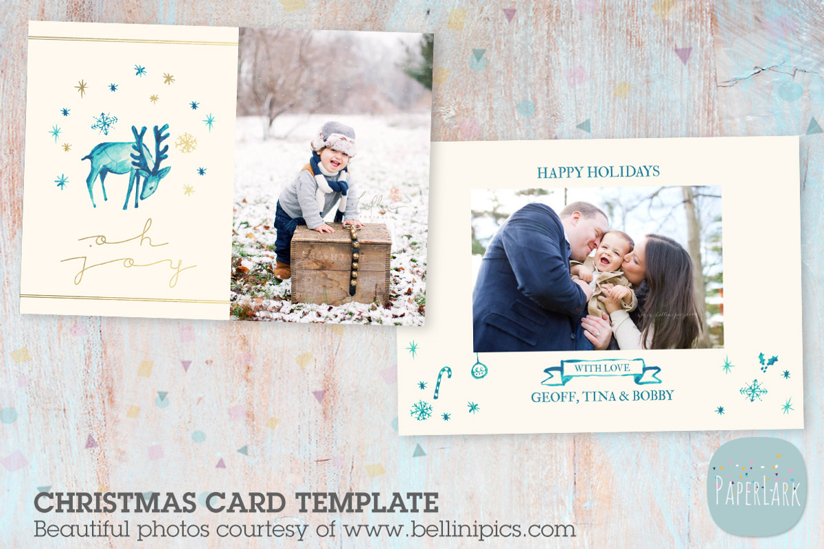 AC029 Christmas Card Hand Painted, a Card Template by Paper Lark