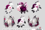 Victorian Gothic Wedding #1 Cliparts, a Seasonal Illustration by EdeniaArtStudio (Thumbnail 8 of 10)