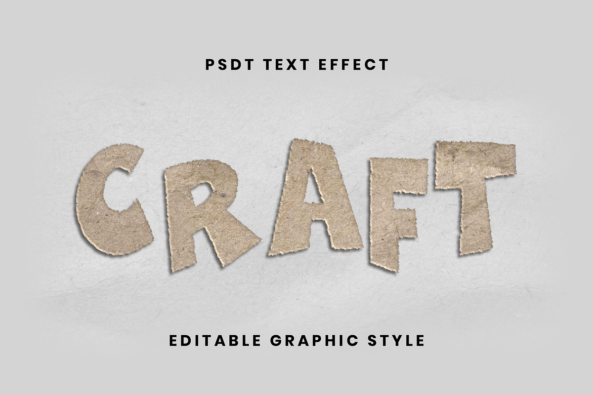 Handmade Cutout Craft Text Effect, a Templates & Theme by studiogstock (Photo 1 of 2)