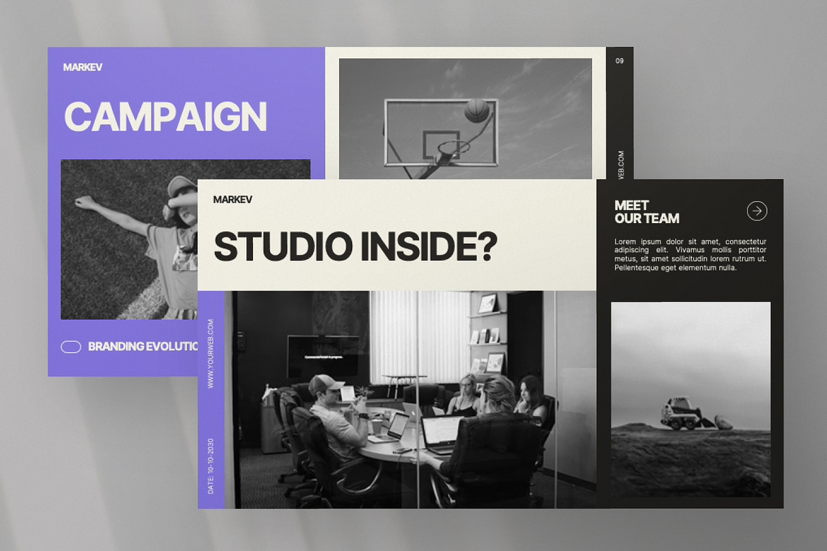 Markev Minimal Brand Google Slide, a Presentation Template by Portocraft (Photo 4 of 7)
