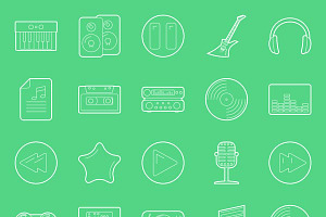 Music icons set